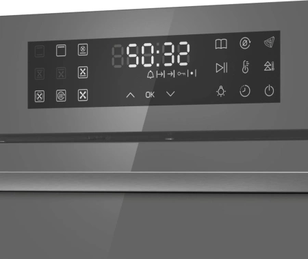 Духовой шкаф Электрический Maunfeld EOEH7614LGR серый