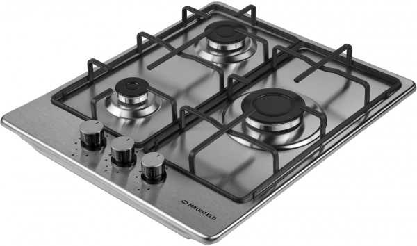 Газовая варочная поверхность Maunfeld EGHS.43.3STS-ES нержавеющая сталь
