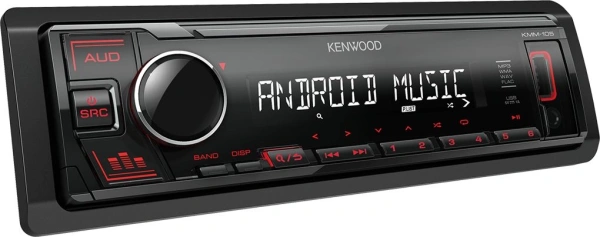 Автомагнитола Kenwood KMM-105 1DIN 4x50Вт USB2.0 AUX 1 RDS