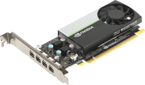Видеокарта PNY PCI-E T1000 NVIDIA T1000 4096Mb 128 GDDR6 mDPx4 Bulk low profile