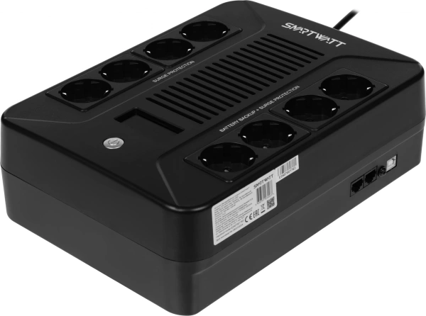 Источник бесперебойного питания Smartwatt SAFE PRO LCD 1000 600Вт 1000ВА черный