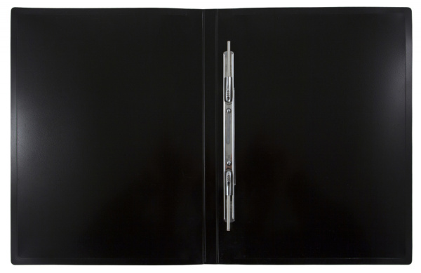 Папка метал.пруж.скоросш. Бюрократ DeLuxe DL07PBBERRY A4 пластик 0.7мм кор.27мм черничный