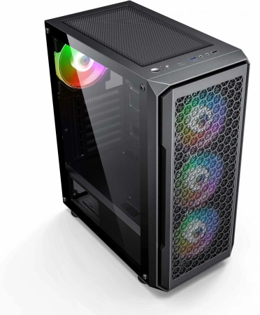 Корпус Accord 3338 черный без БП ATX 1xUSB2.0 1xUSB3.0 1xUSB3.1 audio bott PSU