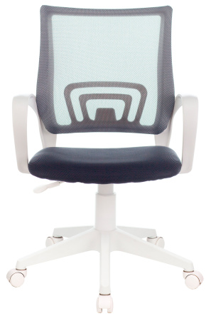 Кресло Бюрократ CH-W695NLT темно-серый TW-04 TW-12 сетка/ткань крестов. пластик пластик белый