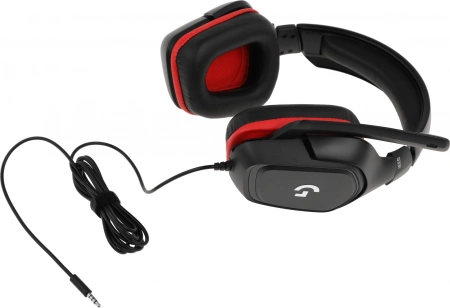 Наушники с микрофоном Logitech G331 черный/красный 2м мониторные (981-000758)