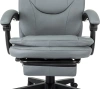 Кресло руководителя Бюрократ CH-868N-BF серый эко.кожа крестов. пластик подст.для ног