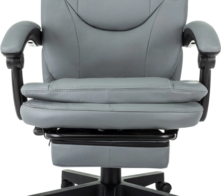 Кресло руководителя Бюрократ CH-868N-BF серый эко.кожа крестов. пластик подст.для ног