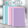 Папка-скоросшиватель Бюрократ Pastel -PSLPAST-MP A4 прозрач.верх.лист пластик ассорти 0.14/0.18 (упа