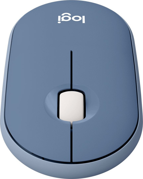 Мышь Logitech Pebble M350 синий/голубой оптическая 1000dpi silent беспров. BT/Radio USB 2but (910-006655)
