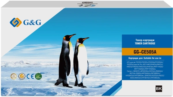 Картридж лазерный G&G GG-CE505A GG-CE505A UNIVERSAL черный (2300стр.) для HP LaserJet P2035, P2035n,