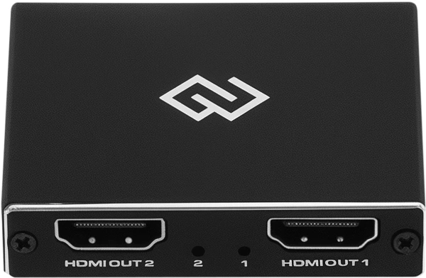 Сплиттер аудио-видео Digma DHSP-v2x2 HDMI (f)/2хHDMI (f) черный