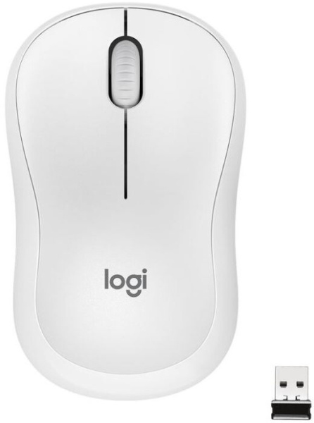 Мышь Logitech Silent M221 белый оптическая 1000dpi беспров. USB 2but (910-006090)