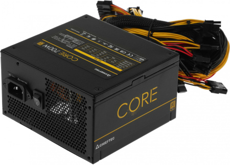 Блок питания Chieftec ATX 700W CORE BBS-700S-Bulk 80+ gold (24+4+4pin) APFC 120mm fan 6xSATA