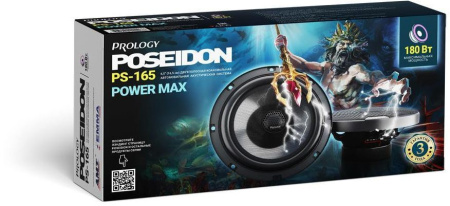 Колонки автомобильные Prology PS-165 180Вт 89дБ 4Ом 16см (6.5дюйм) (ком.:2кол.) коаксиальные двухпол