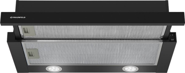 Вытяжка встраиваемая Maunfeld VS Light 50 черный управление: кулисные переключатели (1 мотор)