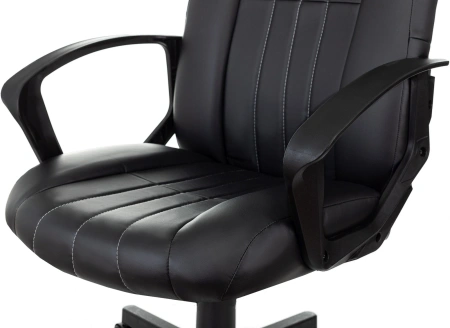 Кресло руководителя Бюрократ T-898 черный Leather Black эко.кожа крестов. пластик