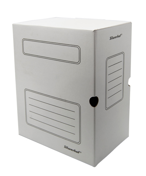 Короб архивный Silwerhof КА-150БЕЛЫЙ микрогофрокартон корешок 150мм 260x325x150мм белый