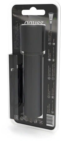 Фонарь ручной Gauss GFL202 черный 1Вт лам.:светодиод. (GF202)