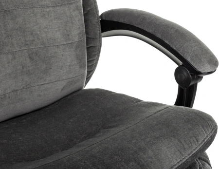 Кресло руководителя Бюрократ T-9950MSG-F Fabric серый Light-19 крестов. пластик подст.для ног