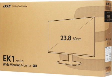 Монитор Acer 23.8" EK241YHBI VA FHD чер 1ms HDMI VGA 75Hz 250cd Ex