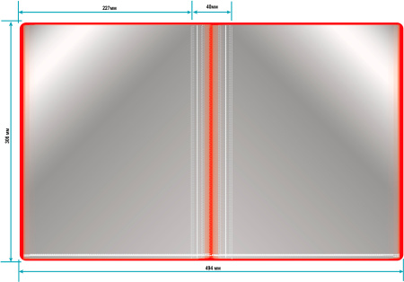 Папка с 80 прозр.вклад. Бюрократ -BPV80RED A4 пластик 0.8мм торц.карм с бум. встав красный