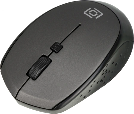 Мышь Оклик 488MW черный/серый оптическая (1600dpi) беспроводная USB для ноутбука (4but)