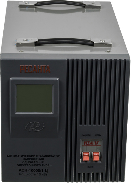 Стабилизатор напряжения Ресанта АСН-10000/1-Ц однофазный серый (63/6/8)