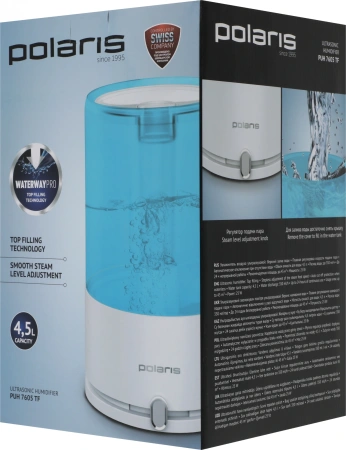 Увлажнитель воздуха Polaris PUH 7605 TF 25Вт (ультразвуковой) белый/голубой