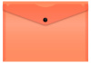 Конверт на кнопке Бюрократ Double Neon DNEPK804A5OR A5 гориз. пластик 0.15мм оранжевый