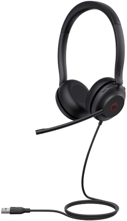 Гарнитура проводная Yealink UH35 Dual UC черный