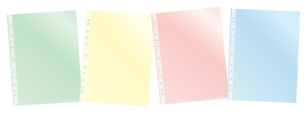 Папка-вкладыш Бюрократ Премиум -013COLOR ассорти глянцевые А4+ 30мкм (упак.:50шт)