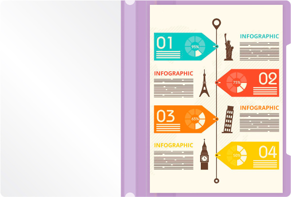 Папка-скоросшиватель Бюрократ Pastel -PSLPAST/VIO A4 прозрач.верх.лист пластик фиолетовый 0.14/0.18