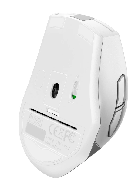 Мышь A4Tech Fstyler FG35 серебристый/белый оптическая (2000dpi) беспроводная USB (6but)