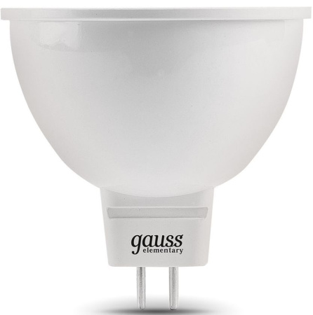 Лампа светодиодная Gauss 7Вт цок.:GU5.3 рефлек. 220B 3000K св.свеч.бел.теп. MR16 (упак.:1шт) (13517)
