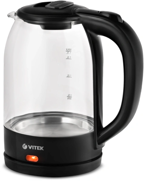 Чайник электрический Vitek VT-7092 1.7л. 2200Вт прозрачный корпус: стекло
