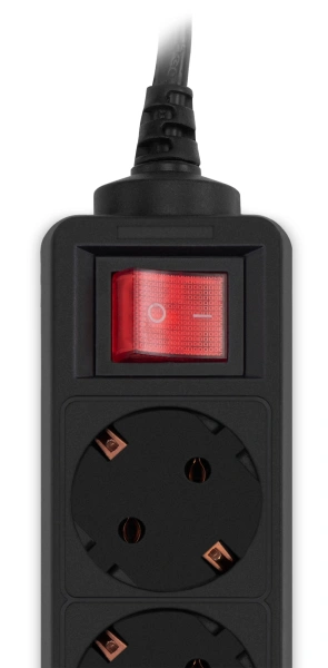 Сетевой фильтр PC Pet AP01006-5-B 5м (5 розеток) черный (пакет ПЭ)