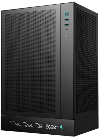 Корпус Deepcool CH170 Digital черный без БП miniITX 6x120mm 2xUSB3.0 audio bott PSU