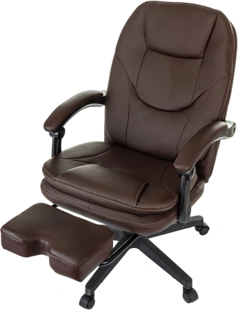 Кресло руководителя Бюрократ CH-868N-BF коричневый эко.кожа крестов. пластик подст.для ног