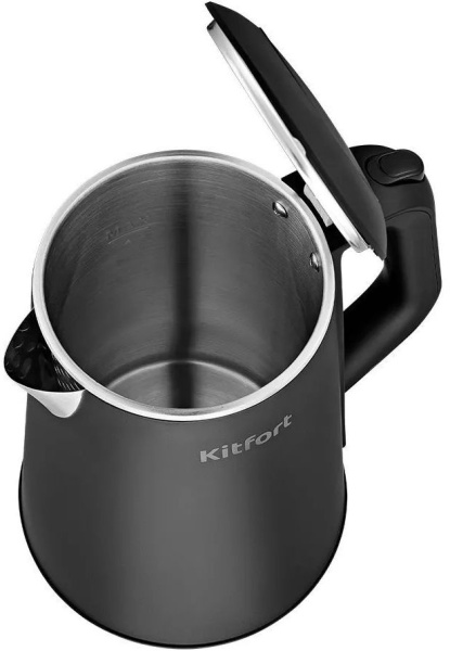 Чайник Kitfort КТ-6188 1.6л. 1500Вт черный (пластик)
