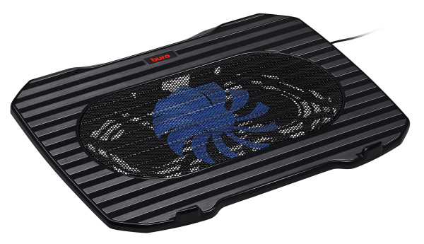 Подставка для ноутбука Buro BU-LCP156-B114 15.6"357x265x33мм 1xUSB 1x 140ммFAN 345г металлическая сетка/пластик черный