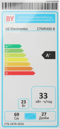 Монитор LG 27" 27MR400-B IPS FHD чер 5ms HDMI VGA 100Hz 250cd