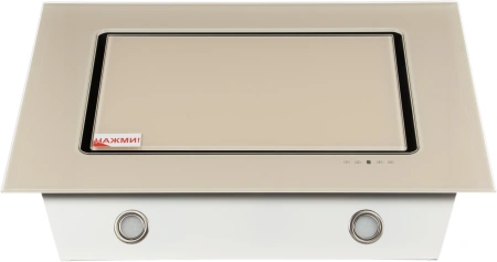Вытяжка каминная Elikor Оникс 90П-1000-Е4Д бежевый управление: сенсорное (1 мотор)