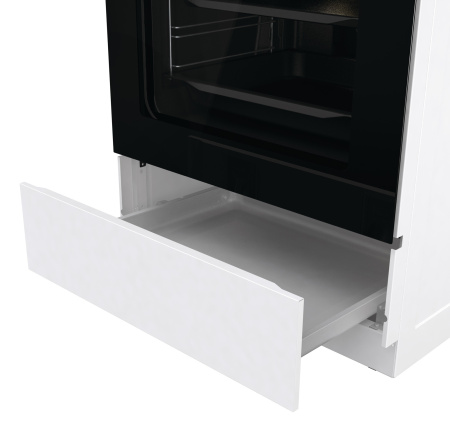 Плита Электрическая Gorenje GECS6C70WC белый/черный стеклокерамика (без крышки)