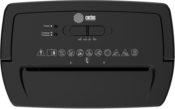 Шредер Cactus CS-SH-12-21-5X20 (секр.P-4) фрагменты 12лист. 21лтр. скрепки скобы пл.карты