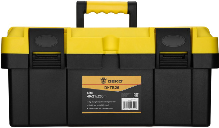 Ящик для инстр. Deko DKTB26 1отд. 6карм. желтый/черный (065-0831)