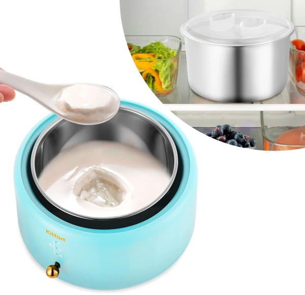 Йогуртница Kitfort КТ-6081-1 15Вт 1б. 1000мл голубой