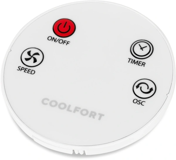 Вентилятор напольный Coolfort CF-2030 50Вт скоростей:3 ПДУ белый/черный