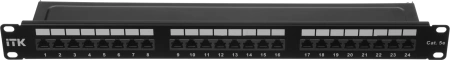 Патч-панель ITK PP24-1UC5ES-D05 19" 1U 24xRJ45 кат.5e STP