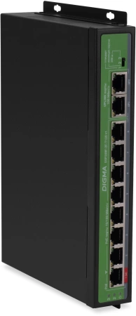 Коммутатор Digma DSP208F-2F-T120 DSP208F-2F-T120 V1 10x100Мбит/с 8PoE 8PoE+ 1PoE++ 120W неуправляемы