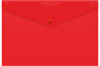 Конверт на кнопке Бюрократ -PK804A5NRED A5 непрозрачный пластик 0.18мм красный